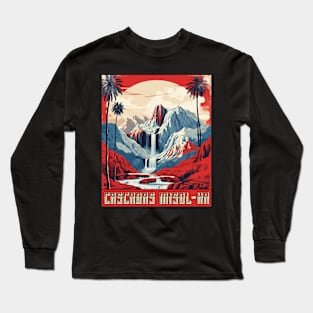 Cascadas Misolha Mexico Vintage Poster Tourism Long Sleeve T-Shirt